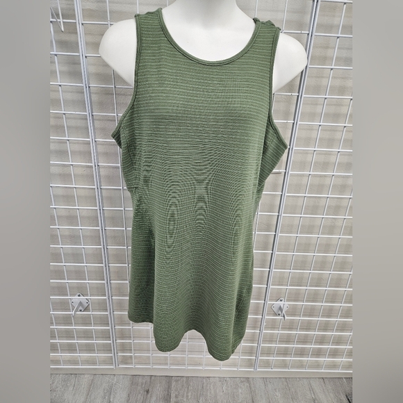 HI-TEC Two-Tone Sleeveless Ottoman Tank Top Dress with SECRET POCKETS - Picture 1 of 7